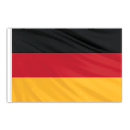 Germany Indoor Nylon Flag 5'x8' With Gold Fringe
